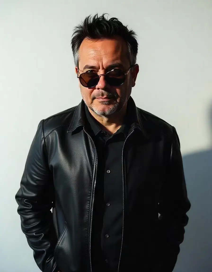 Persona con gafas de sol metálicas