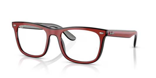 RAY BAN RX7209 8212 - Rojo, negro y gris